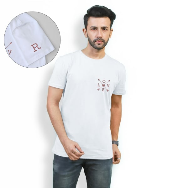 Love -  Personalized Mens T-shirt - White