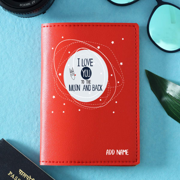 Love Personalized Red Passport Cover