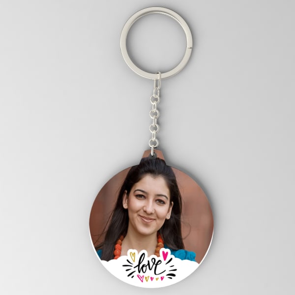 Love Personalized Round Key Chain