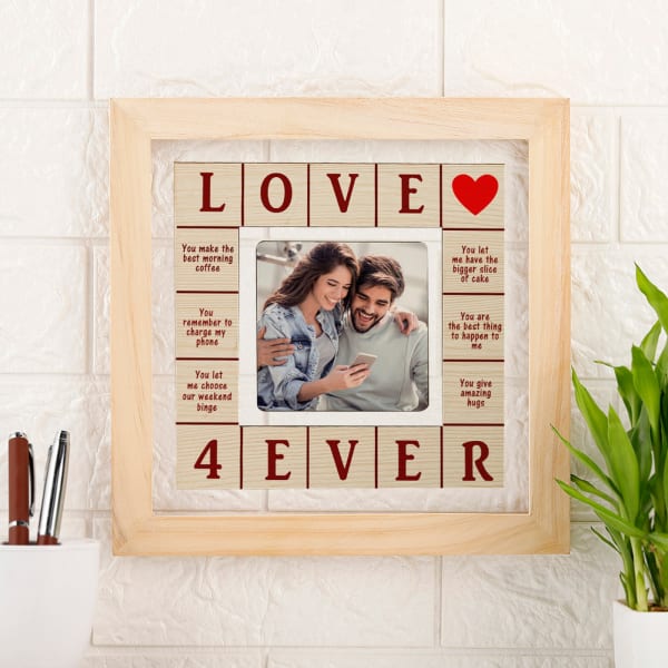 Love Reasons Personalized Wooden Photo Frame