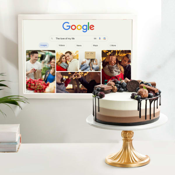 Love Symphony - Delectable Cake And Personalized Frame Set