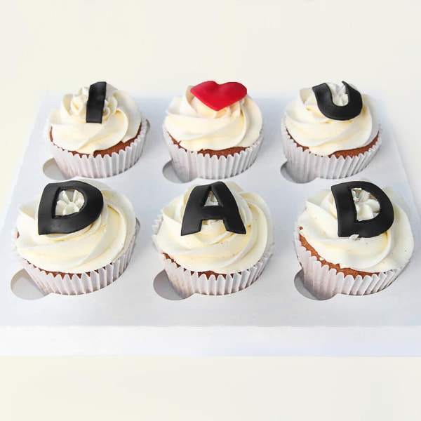 Love U Dad Vanilla Cupcakes (6pcs)