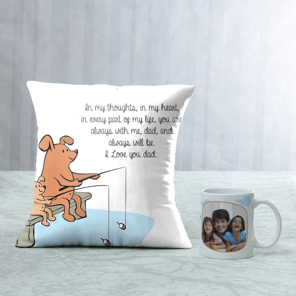 Love You Dad Personalized Cushion & Mug