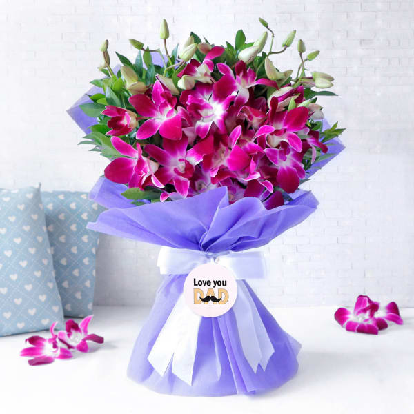 Love You Dad Splendid Orchids Bouquet