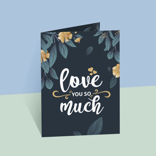 Love You Personalized A5 Anniversary Laminated Card