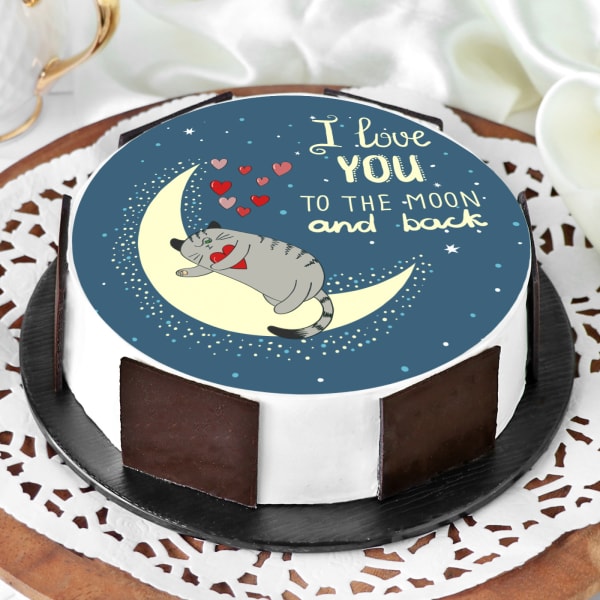 Love You To The Moon Cake (1 Kg)