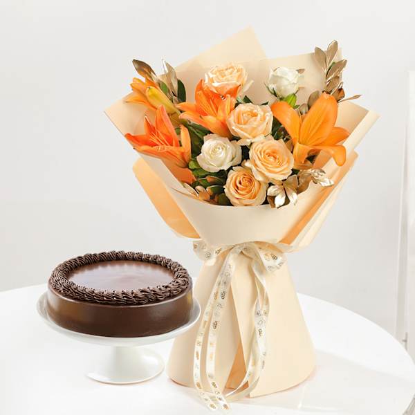 Lovely Blooms And Belgian Cake Bliss