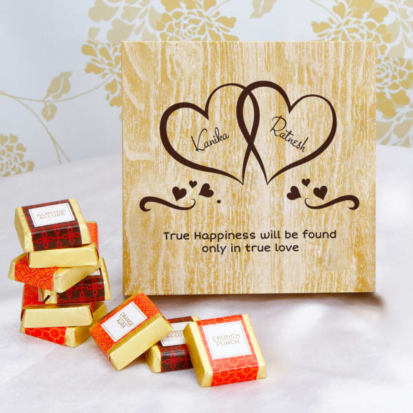 Lovely Couple Personalized Box of Homemade Chocolates