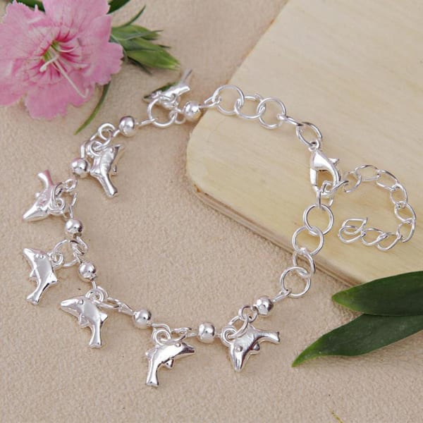 dolphin bracelet silver