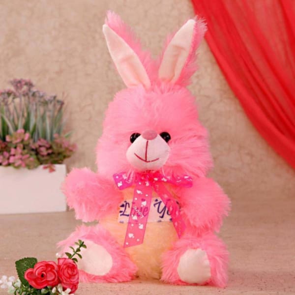 pink stuffed bunny rabbit