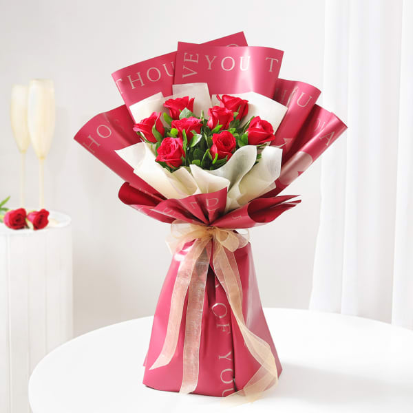 Lovely Red Rose Bouquet