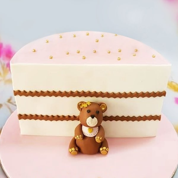 Lovely Teddy Half Year Kids Birthday Cake (1 Kg)