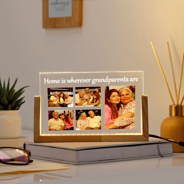 Loving Grandparents Personalized LED Photo Frame