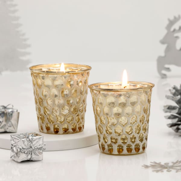 Luminous Glow Decorative Christmas Candle - Set Of 2