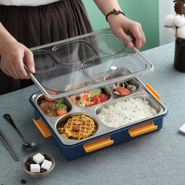 Buy/Send Lunch Box 5 Compartments Reheatable Single Piece Online | IGP