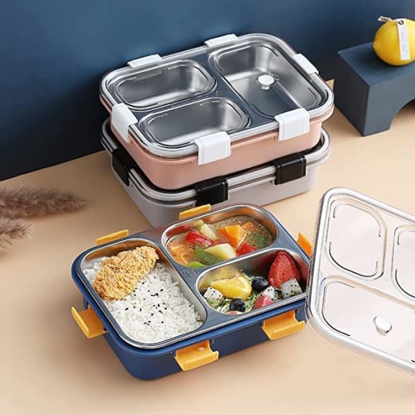 Lunch Box Stainless Steel 6 Locks Assorted Single Piece: Gift/Send QFilter  Gifts Online JVS1215050