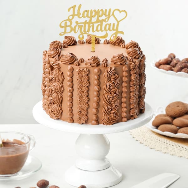 Luscious Double Chocolate Birthday Cake (600 gm)