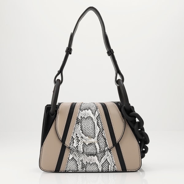 Luxe Desire Sling Bag With Detachable Strap - Charcoal Grey