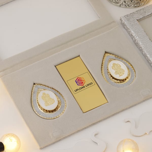 Luxurious Laxmi Ganesh Silver Coins Diwali Gift Set