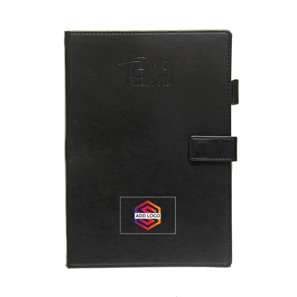 Magnet A5 Black Diary - Customized with Logo