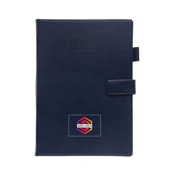 Magnet A5 Blue Diary Customized with Logo: Gift/Send Business Gifts ...