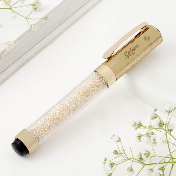 Majestic Sparkle - Personalized Mini Pen - Gold