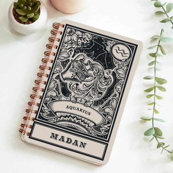 Majestic Zodiac Charm Personalized Diary - Aquarius