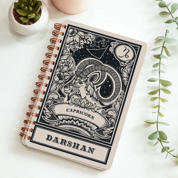 Majestic Zodiac Charm Personalized Diary - Capricorn