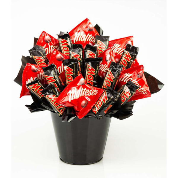 Maltese and Mars Chocolate Bouquet
