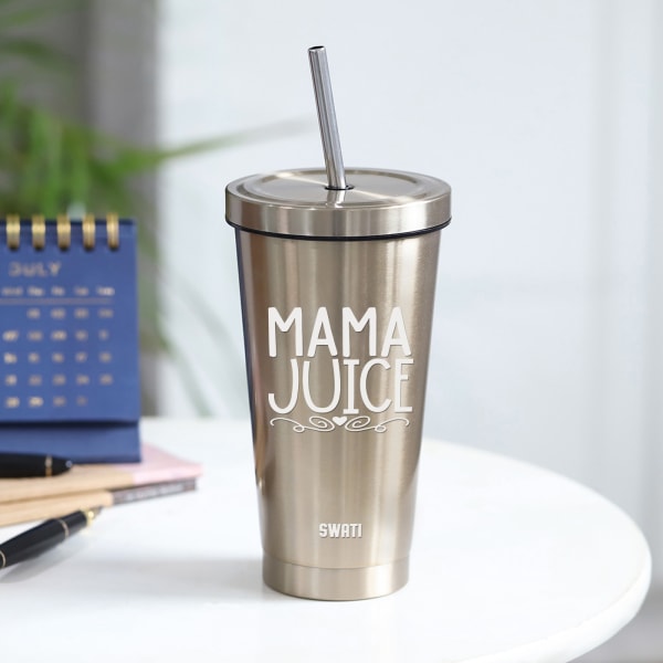Mama Juice Personalized Golden Tumbler
