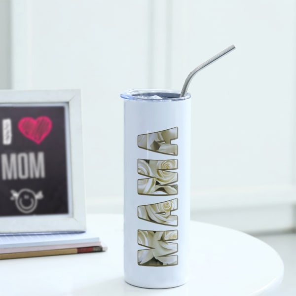 MAMA Moments Personalized Stainless Steel Tumbler With Straw