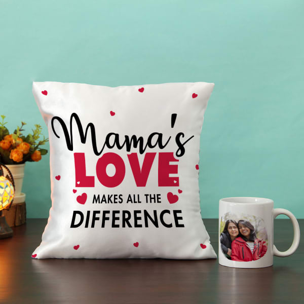 Mama's Love Cushion & Personalized Mug Hamper