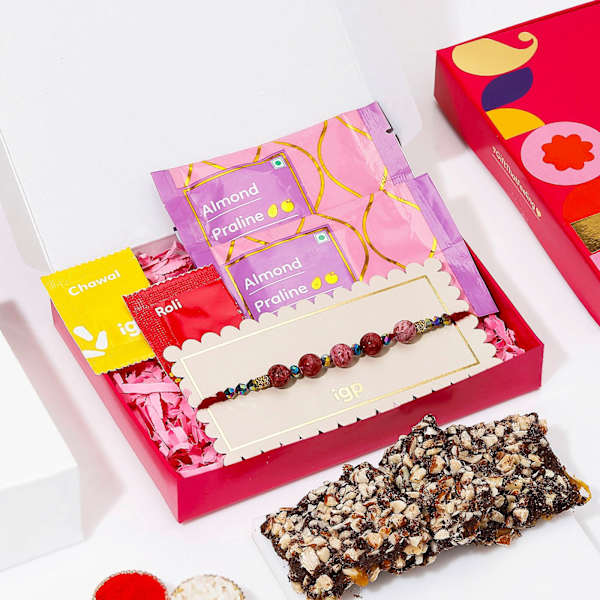 Marble Effect Rakhi With Almond Praline