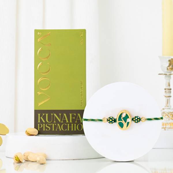 Meenakari Charm Rakhi Gift Combo