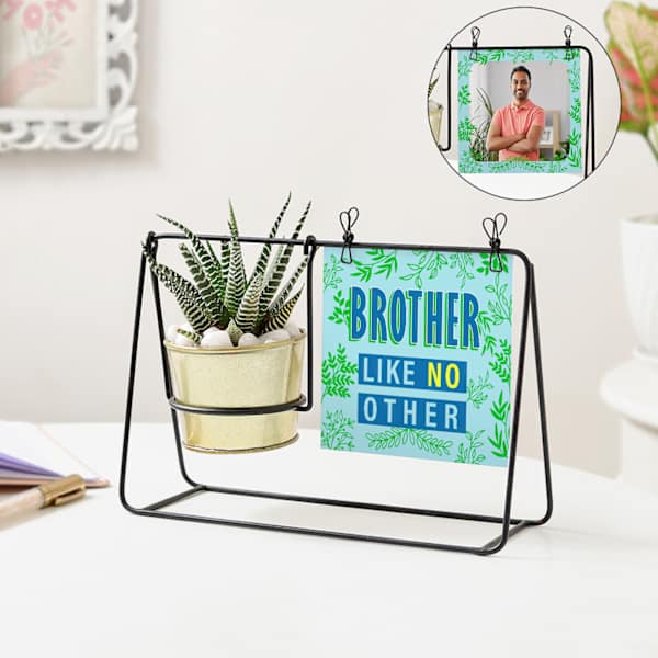 Memorable Personalized Swing Planter For Brother