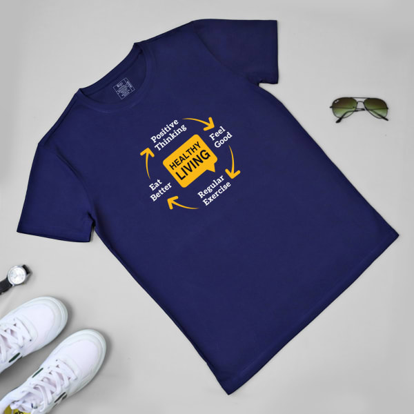 Men's Wellness T-shirt- Navy