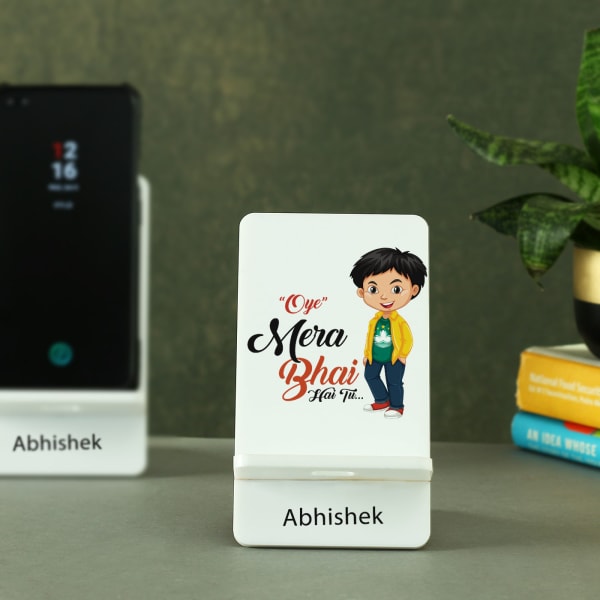 Mera Bhai Personalized Mobile Stand