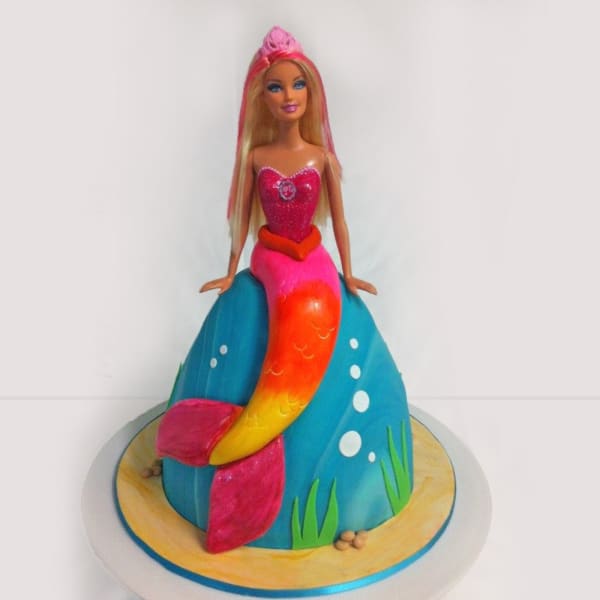 Mermaid Barbie Themed Cake! 🧜‍♀️🪸🐚 #birthdaycake #privatechef #merm... |  TikTok