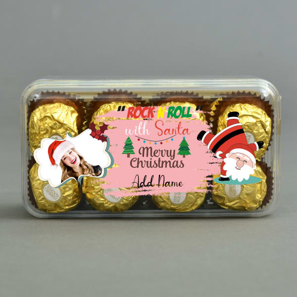 Rocher ferrero igp Merry Christmas Personalized Ferrero Rocher Gift Box: Gift/Send Christmas Gifts Online L11123384