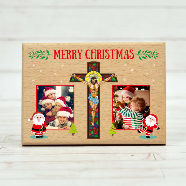 Merry Christmas Personalized Wooden Plaque