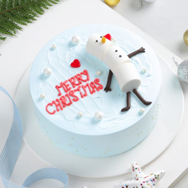 Merry Christmas Snowman Cake (500 gm)
