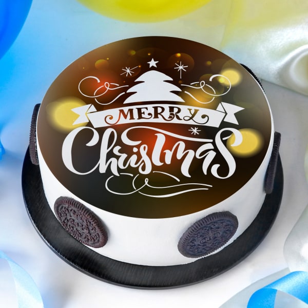 Merry Xmas Poster Cake (1 kg)