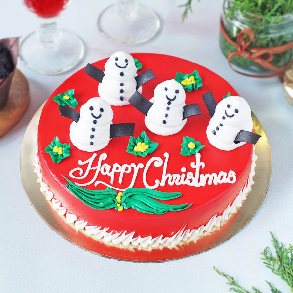 Merry Xmas Snowmen Cake (1 kg)