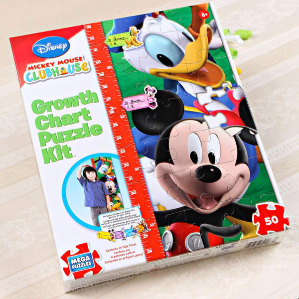 Mickey Mouse Growth Chart Puzzle Kit Gift/Send Toys and Games Gifts