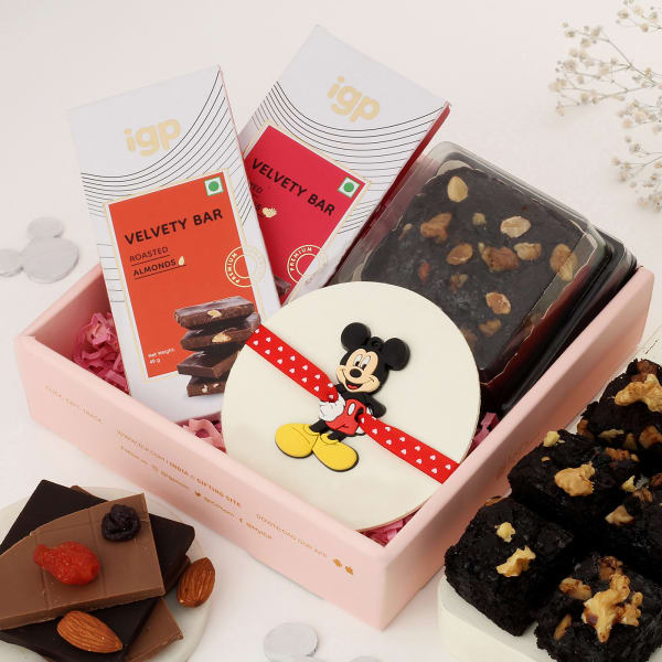 Mickey Mouse Rakhi With Chocolates
