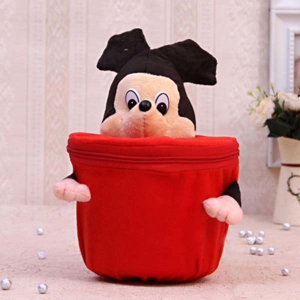 mickey mouse plush piggy bank