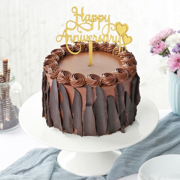 Midnight Truffle Magic  Anniversary Cake (1 Kg)
