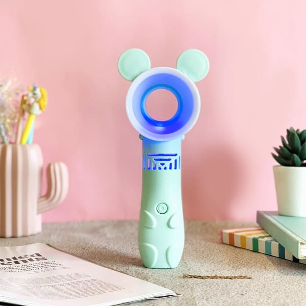 Mini Portable Fan With Light - USB Rechargeable - Single Piece