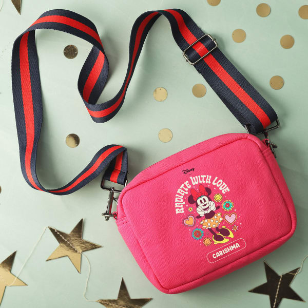Minnie Mouse Personalized Sling Bag - Pop Pink