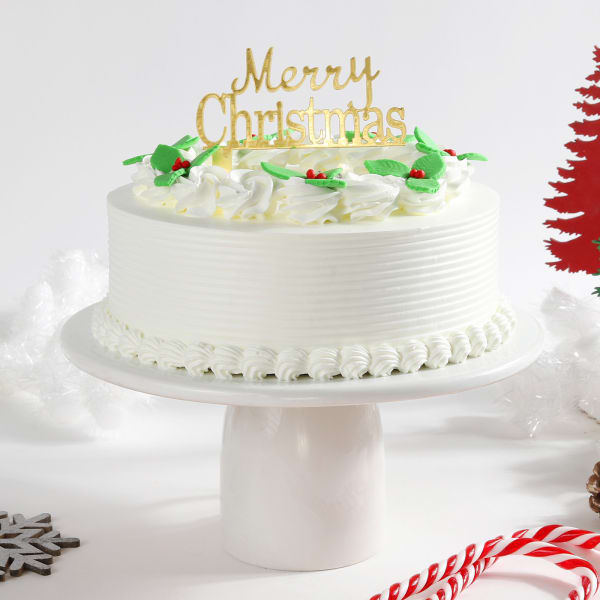 Mistletoe Christmas Cream Cake (500gm)
